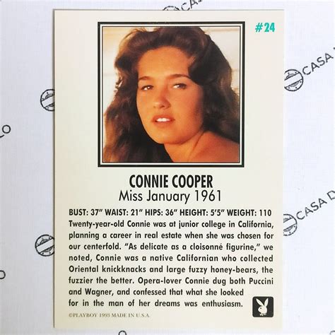 connie cooper playboy|List of Playboy Playmates of the Month